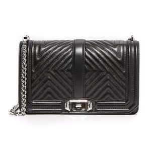 Rebecca Minkoff | Black Geo Quilted Crossbody Bag